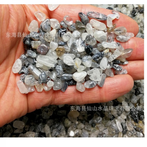 Натуральный черный кристалл, размер около 7-9 мм, 50 гр арт. natblkr79